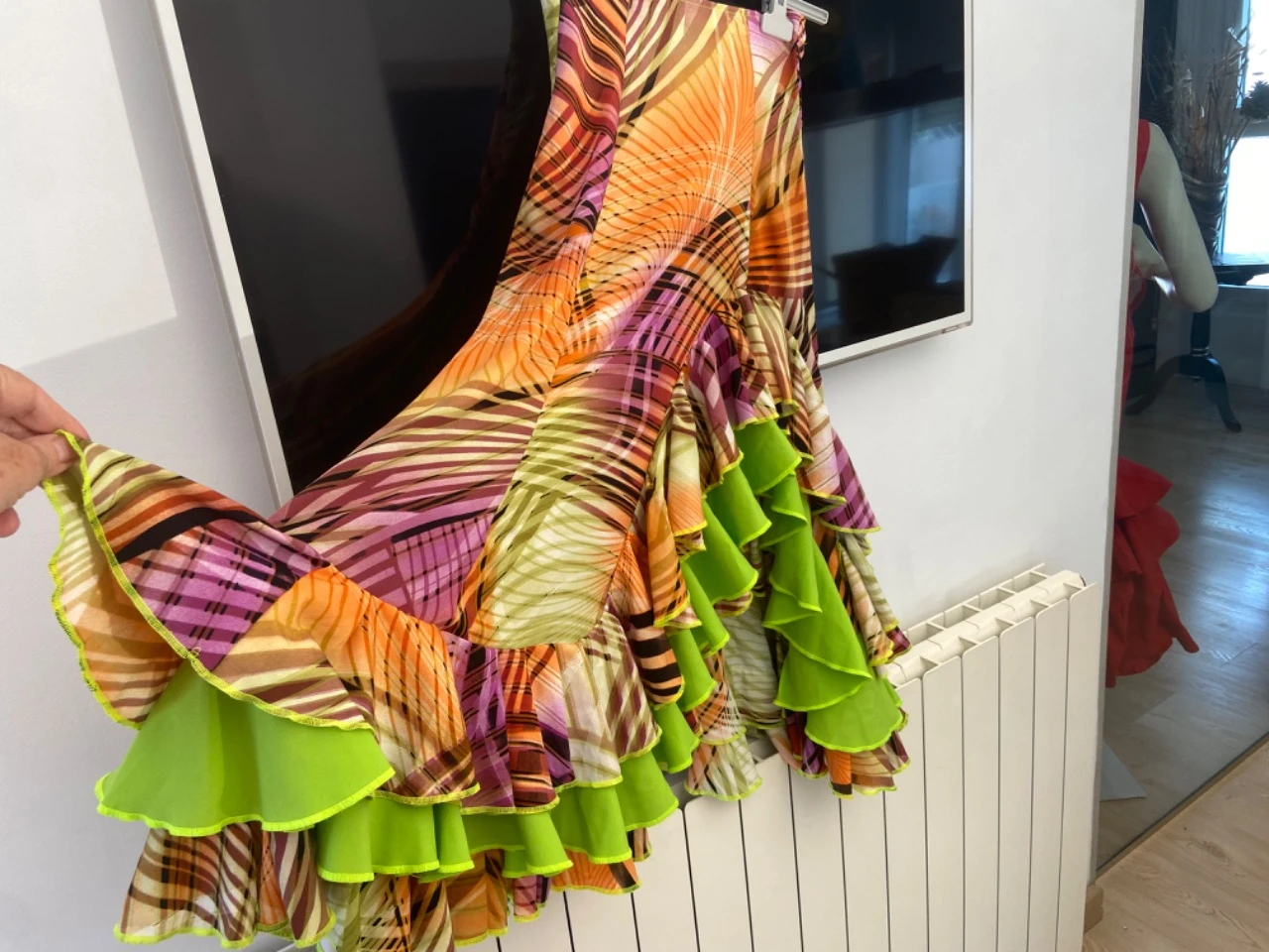 225 diseño único falda flamenca